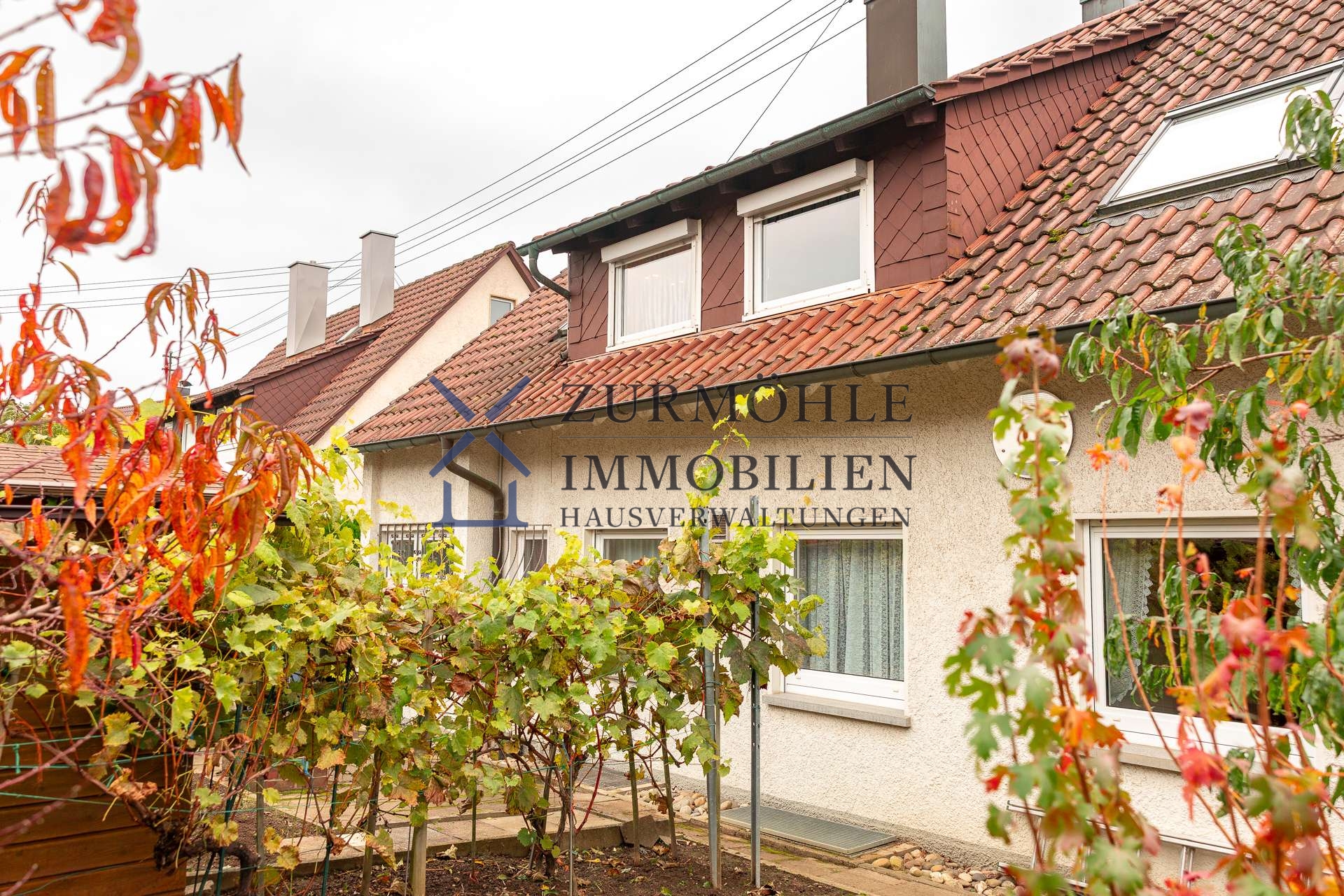 Haus Rückansicht und Garten